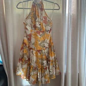 Flowered mini dress